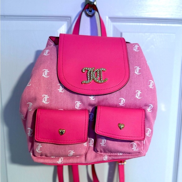 NWT Juicy Couture “Pack It Up” Pink Backpack - Picture 1 of 5